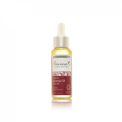 Amina's Organic Rose Hip Seed Dropper Face Oil 30 ml - Amina's Natural Skin Care - Image 3