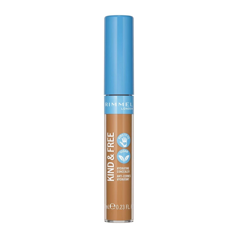 Rimmel London Kind & Free Hydrating Concealer 040 Tan 7ml: Vegan Brightening Coverage for Dark Circles - Rimmel London