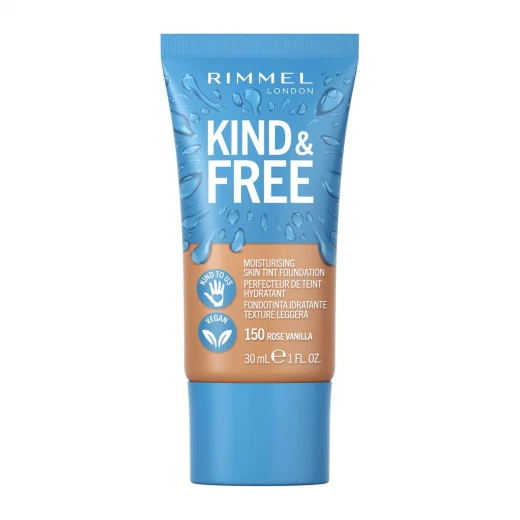 كريم أساس ملون RIMMEL Kind & Free Rose Vanilla 150 مرطب 30 مل مكياج إشراقة طبيعية لجميع أنواع البشرة كريم أساس ملون RIMMEL Kind & Free Rose Vanilla 150 مرطب 30 مل مكياج إشراقة طبيعية لجميع أنواع البشرة