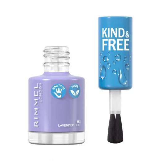 Rimmel London Kind & Free Clean Purple Nail Polish 8ml Vegan Formula Healthy Shine for Nails Rimmel London Kind & Free Clean Purple Nail Polish 8ml Vegan Formula Healthy Shine for Nails