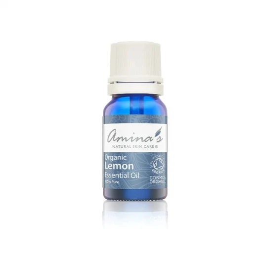 Amina's Organic Lemon Essential Oil, 10ml - Amina's Natural Skin Care - Image 2