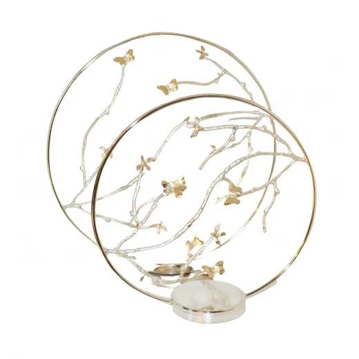 Silver Coated Decoration Accessories, Circle Design