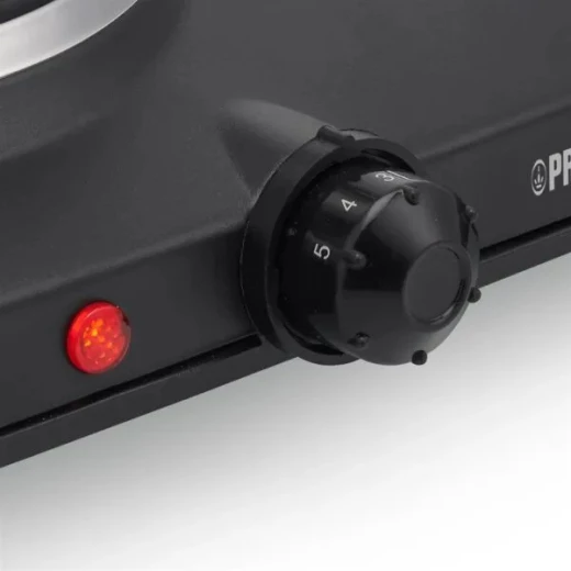 Princess Double Ceramic Hot Plate: Experience the convenience of a dual-burner electric cooktop, perfect for any kitchen. This portable and efficient appliance offers versatile cooking options, ideal for apartments, dorms, and limited spaces. Enjoy effortless meals with this easy-to-use and compact design. - Princess - Image 3