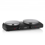 Princess Double Ceramic Hot Plate: Experience the convenience of a dual-burner electric cooktop, perfect for any kitchen. This portable and efficient appliance offers versatile cooking options, ideal for apartments, dorms, and limited spaces. Enjoy effortless meals with this easy-to-use and compact design. - Princess