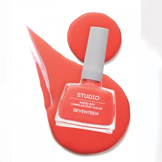 طلاء أظافر سيفنتين ستوديو بورغندي رقم 108 يدوم طويلاً سريع الجفاف للنساء - Seventeen studio - Image 2
