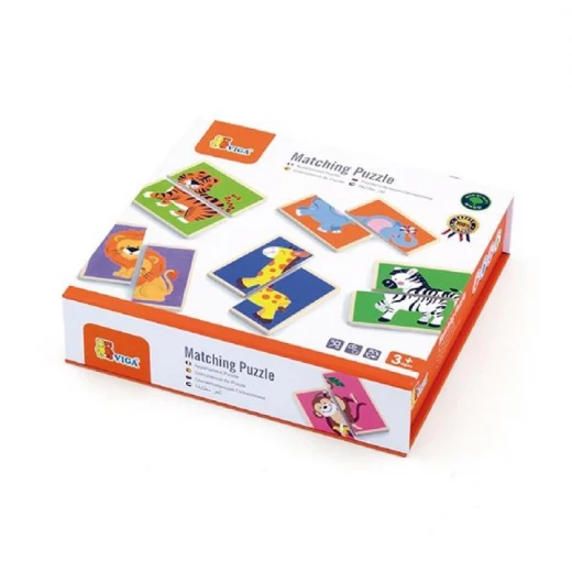 Viga Matching Puzzle, Wild Animals Design - Viga - Image 2