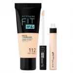 خافي عيوب، درجة رقم 15 + كريم اساس، درجة رقم 112 من مايبيلين - Maybelline