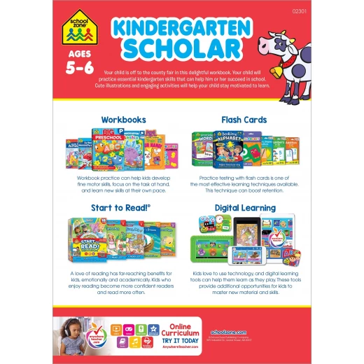 School Zone Kindergarten Scholar Workbook - School Zone - Image 5