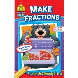 School Zone Make Fractions Grades 1-2 Workbook