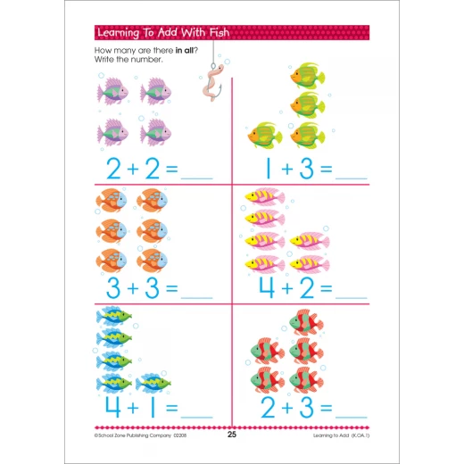 Math Readiness Grades K-1 Workbook - School Zone - Image 3