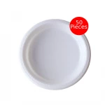 Noor Plastic Plates Economy 22 Cm, 50 Pieces - Noor