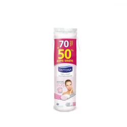 قطن دائري من سيبتونا 70 + 50 حبة