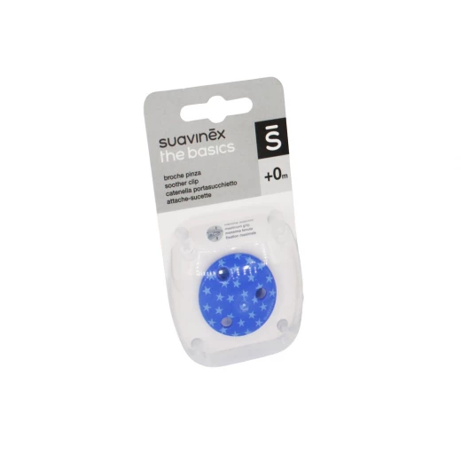 Suavinex Soother Clip the Basics, Blue Color Suavinex Soother Clip the Basics, Blue Color