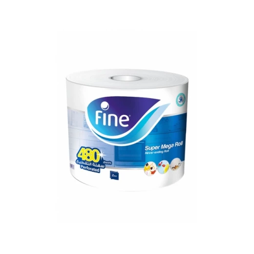 Fine Mega Rolls Towels, 480 Sheets, 2 Ply, 2 Rolls Fine Mega Rolls Towels, 480 Sheets, 2 Ply, 2 Rolls