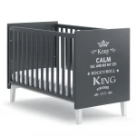 Italbaby Baby Bed Rockstar King Design, Grey Color - Italbaby