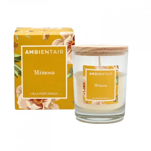 شمعة معطرة بالزهور, برائحة الميموزا من أمبيانتاير شمعة معطرة بالزهور, برائحة الميموزا من أمبيانتاير