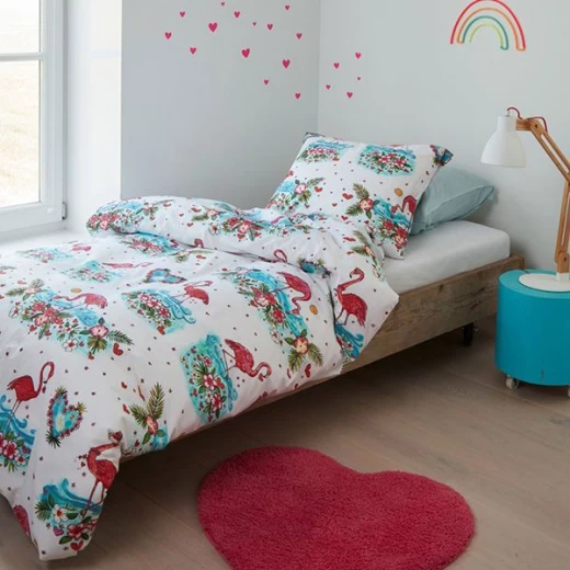 طقم وجه لحاف بتصميم فلامنغو, باللون الزهري, بالحجم مفرد و مفرد كبير, 2 قطع من بيدنج هاوس طقم وجه لحاف بتصميم فلامنغو, باللون الزهري, بالحجم مفرد و مفرد كبير, 2 قطع من بيدنج هاوس