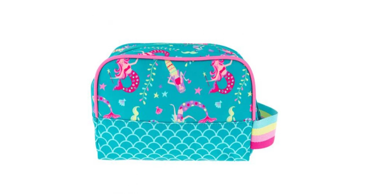 Stephen Joseph Kids Mermaid Toiletry Bag - Children's Travel Cosmetic Bag For Adventures