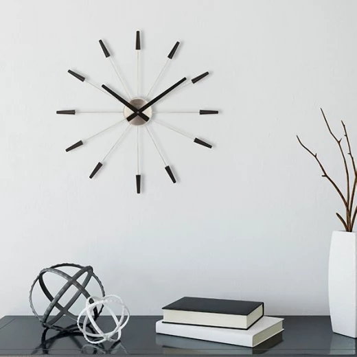 Nextime plug inn wall clock, black color - Nextime - Image 5