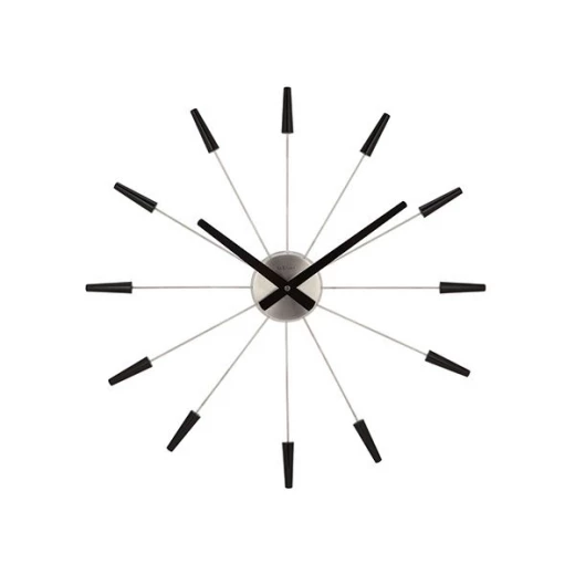 Nextime plug inn wall clock, black color Nextime plug inn wall clock, black color