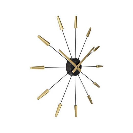 Nextime plug in wall clock, gold color Nextime plug in wall clock, gold color