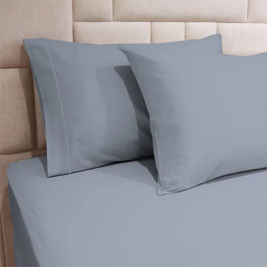 طقم شرشف مطاط بتصميم سادة, باللون الازرق من فيلد كرست - فيلدكريست - Image 2