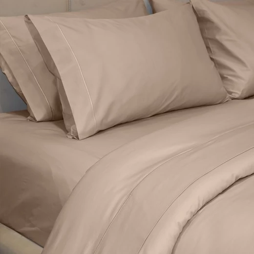 Fieldcrest plain duvet cover, cotton, linen color, king size - Fieldcrest - Image 3