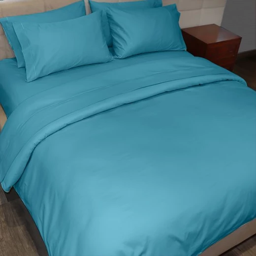 غطاء وجه لحاف بتصميم سادة, قطن, باللون التركواز, حجم مجوز من فيلدكريست غطاء وجه لحاف بتصميم سادة, قطن, باللون التركواز, حجم مجوز من فيلدكريست