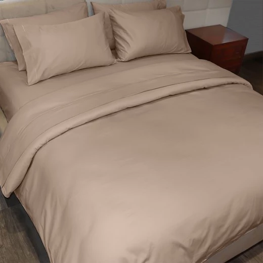 غطاء وجه لحاف بتصميم سادة, قطن, باللون البيج, حجم مفرد ونص من فيلدكريست غطاء وجه لحاف بتصميم سادة, قطن, باللون البيج, حجم مفرد ونص من فيلدكريست