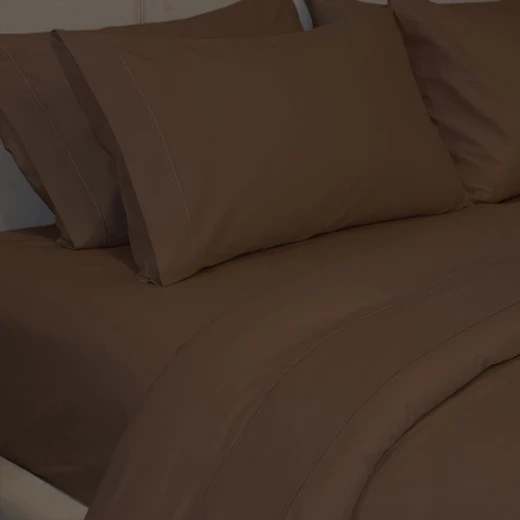 غطاء وجه لحاف بتصميم سادة, باللون البني داكن, حجم مفرد كبير من فيلدكريست - فيلدكريست - Image 3