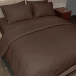 غطاء وجه لحاف بتصميم سادة, باللون البني داكن, حجم مفرد كبير من فيلدكريست - فيلدكريست