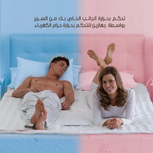 بطانية كهربائية غير منسوجة مع جهازي تحكم ، مقاس كوين، أبيض (مع الضمان) من ترست - ترست - Image 6
