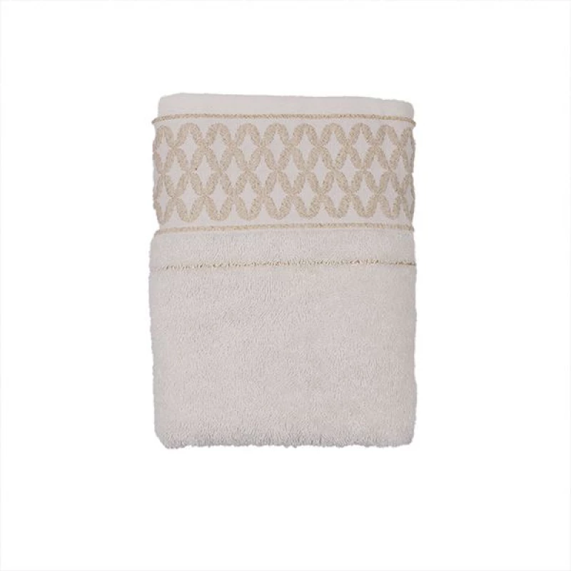 Nova home carrara  jacquard towel, white color, 50x90 size - Nova Home