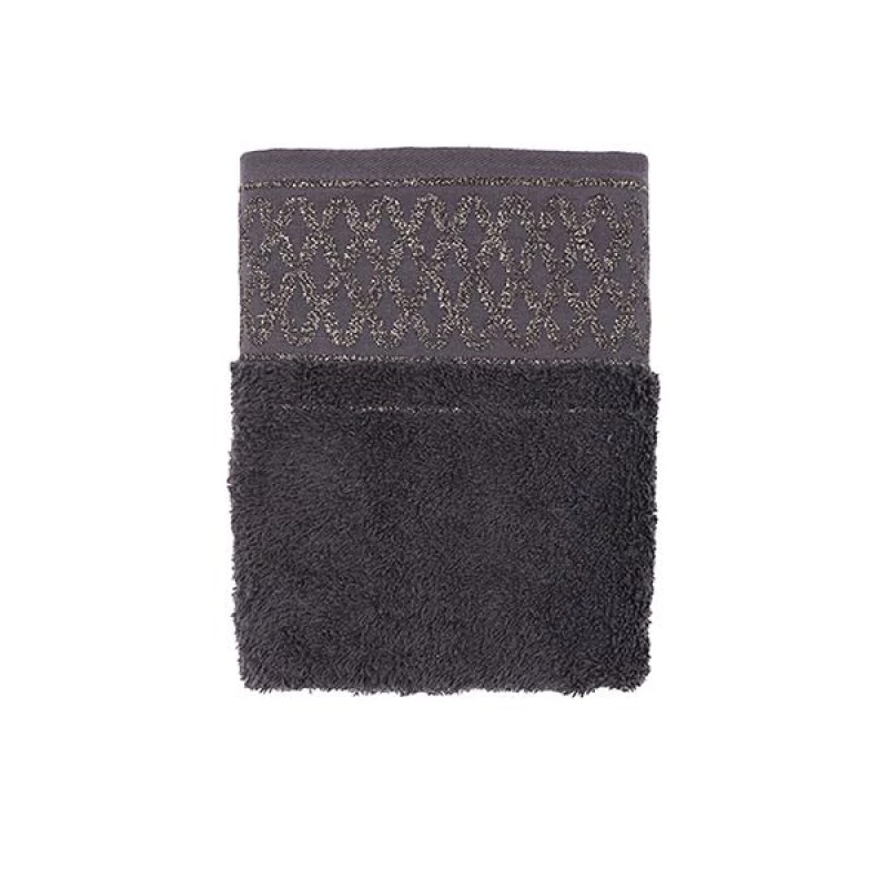 Nova home carrara  jacquard towel, dark brown color, 50x90 size - Nova Home
