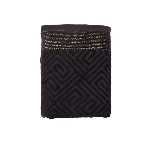 Nova home gold versace jacquard towel, dark grey, 50x90 size Nova home gold versace jacquard towel, dark grey, 50x90 size