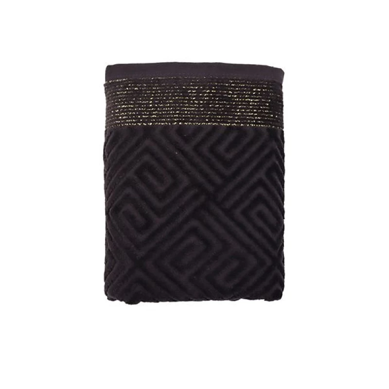 Nova home gold versace jacquard towel, dark grey, 50x90 size - Nova Home