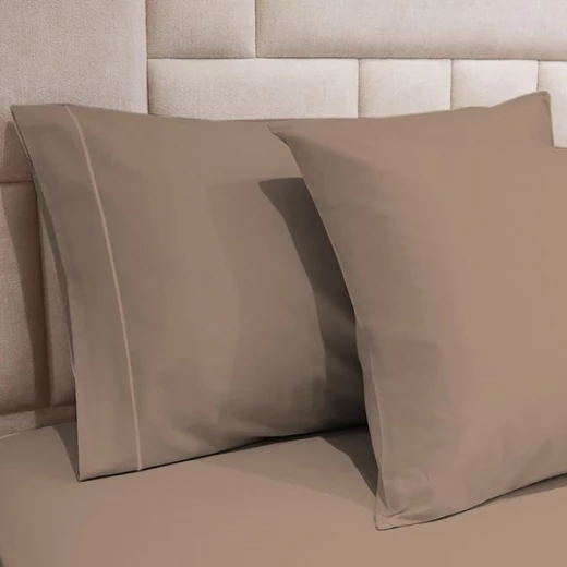 Fieldcrest plain fitted sheet set, linen color, twin size - Fieldcrest - Image 2
