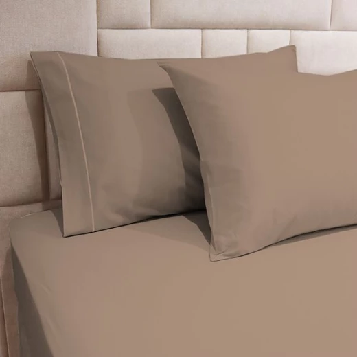 Fieldcrest plain fitted sheet set, linen color, twin size - Fieldcrest - Image 4