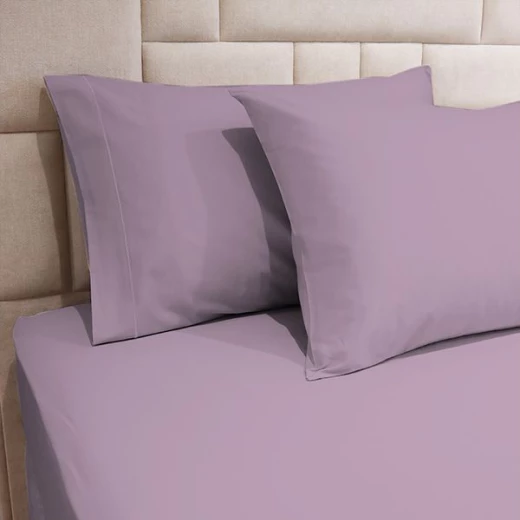 طقم غطاء وسادة بتصميم سادة, قطن, باللون البنفسجي, قطعتين من فيلدكريست طقم غطاء وسادة بتصميم سادة, قطن, باللون البنفسجي, قطعتين من فيلدكريست