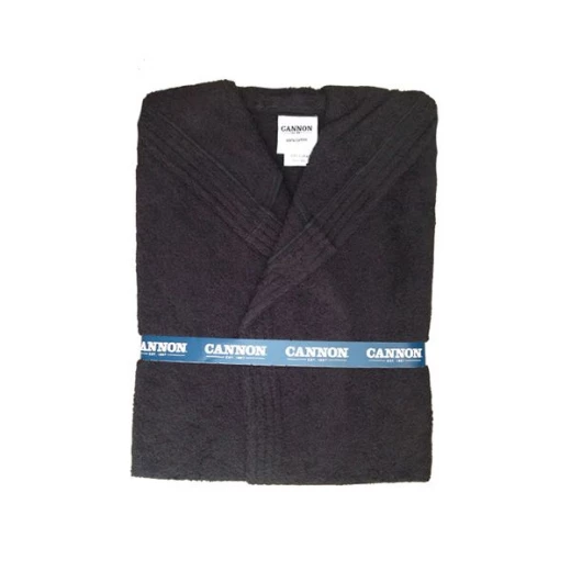 Cannon plain bathrobe, cotton, black color Cannon plain bathrobe, cotton, black color