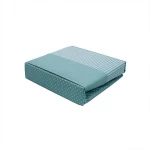Cannon dots and stripes fitted sheet set, poly cotton, jade color, twin size - Cannon