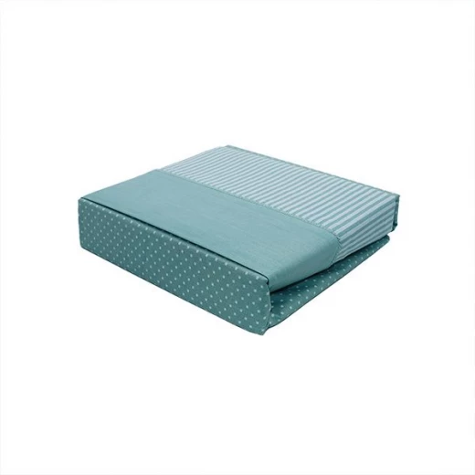 Cannon dots and stripes fitted sheet set, poly cotton, jade color, twin size Cannon dots and stripes fitted sheet set, poly cotton, jade color, twin size
