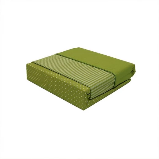 Cannon dots and stripes fitted sheet set, poly cotton, green color, twin size Cannon dots and stripes fitted sheet set, poly cotton, green color, twin size