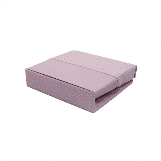 Cannon dots and stripes fitted sheet set, poly cotton, purple color, twin size Cannon dots and stripes fitted sheet set, poly cotton, purple color, twin size