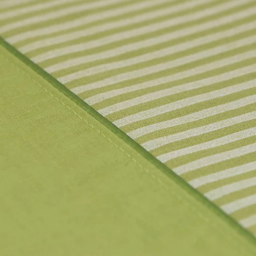Cannon Dots And Stripes Fitted Sheet Set, Poly Cotton, Green Color, King Size, 3 Pieces - Cannon - Image 3