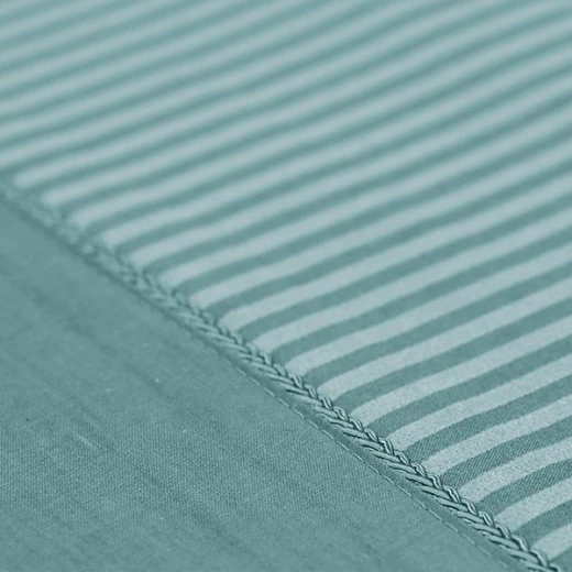 Cannon Dots And Stripes Bed Sheet Set, Poly Cotton, Jade Color, Twin Size, 3 Pieces - Cannon - Image 3