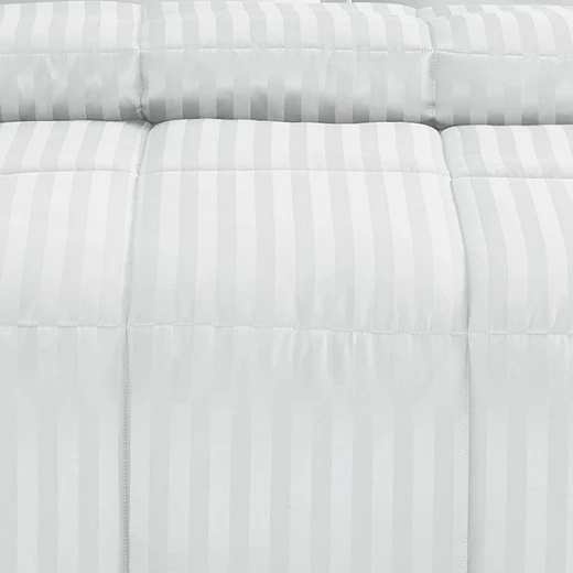 Nova home ultrastripe hotel style comforter set, white color, king size, 6 pieces - Nova Home - Image 4