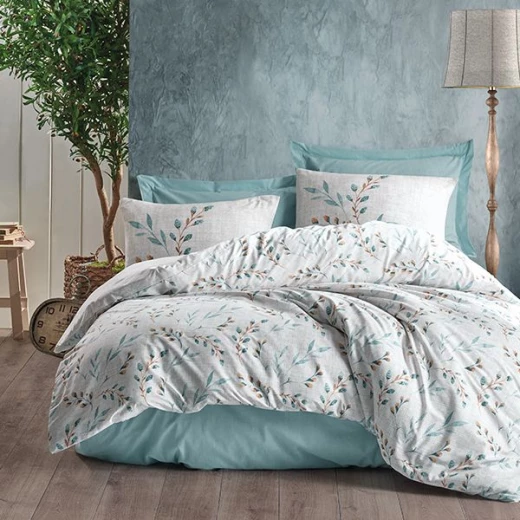 طقم لحاف بتصميم مطبوع, باللون الأزرق فاتح, حجم مفرد كبير, 4 قطع من نوفا هوم طقم لحاف بتصميم مطبوع, باللون الأزرق فاتح, حجم مفرد كبير, 4 قطع من نوفا هوم