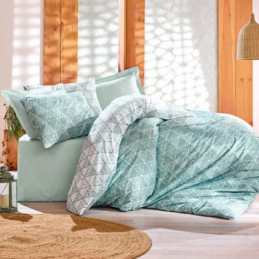 طقم لحاف بتصميم مطبوع, باللون الأزرق فاتح, حجم مفرد كبير, 4 قطع من نوفا هوم طقم لحاف بتصميم مطبوع, باللون الأزرق فاتح, حجم مفرد كبير, 4 قطع من نوفا هوم
