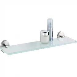 Wenko "Bosio" wall shelf , stainless steel, matt silver